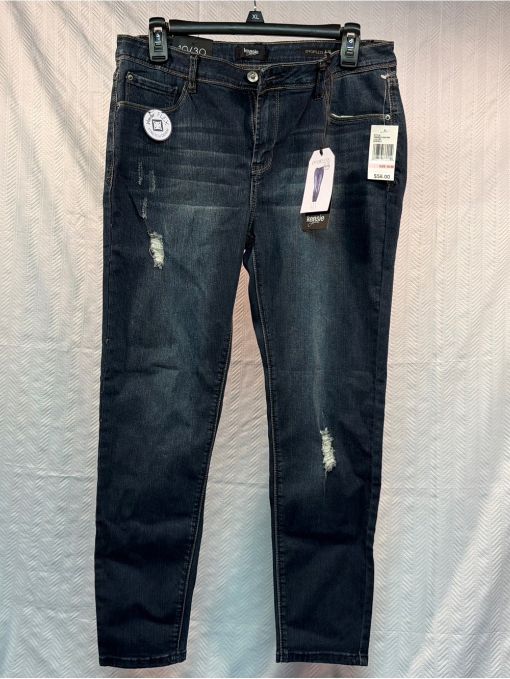 NWT Kenzie Women’s Effortless Mid Rise Ankle Narrow Leg Dark Wash Size 10/30
